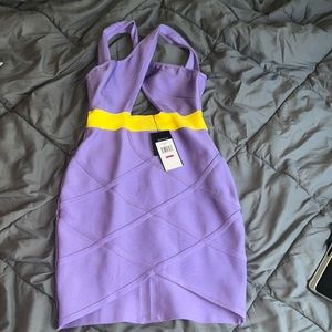 Criss cross in the front mini dress